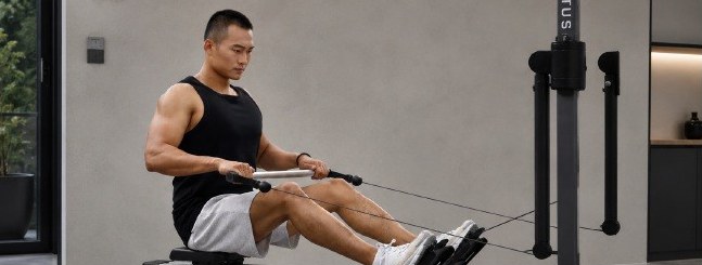 配合划船凳进行划船训练
